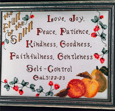 Fruit of the Spirit stitched by Pam Briere