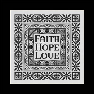 Faith Hope Love Monotone