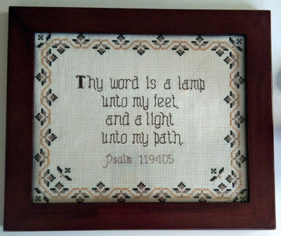 Thy Word stitched by Elaine Aertker