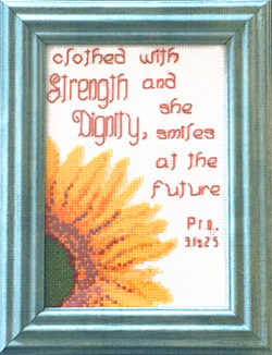 Strength Dignity stitched by Vanessa Hale