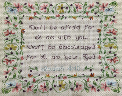 Dont Be Afraid stitched by Sapphire Handicraft