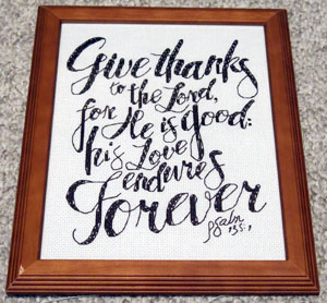 Give Thanks Stitched By Stephanie Ison