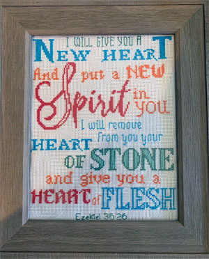 A NEW HEART cross stitch design