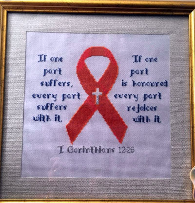 Operation Orange Ribbon stitched by Carol Mcilroy