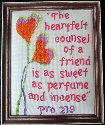 Heartfelt stitched by Pam Briere