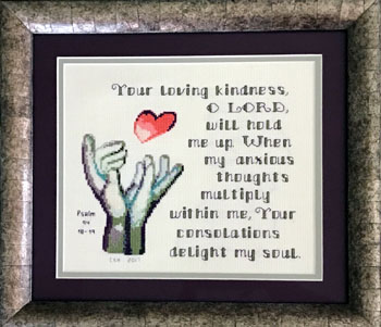 Hold Me Up stitched by Carolyn Krysl-Hutchinson