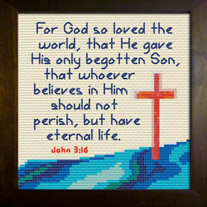 Cross Stitch John 3:16 from JoyfulExpressions.us