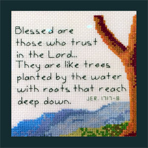 Tree Water Stitched by Carolyn Hutchinson