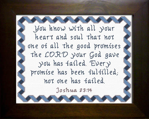 Blue and Mauve Landscape Ribbon Border