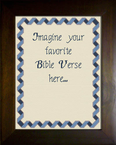 Blue Mauve Ribbon Portrait