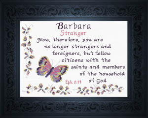 Pink Butterfly Border