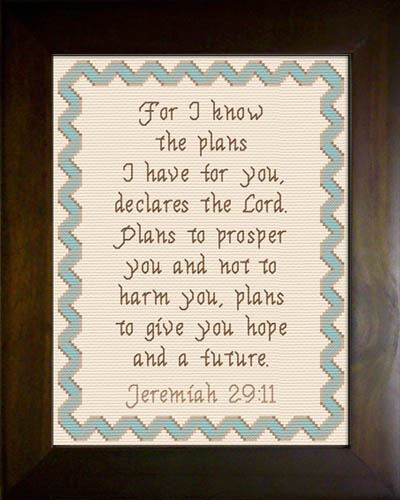 Teal Brown Ribbon Portrait