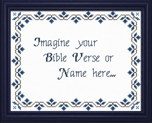 Trellis Border Navy and Taupe