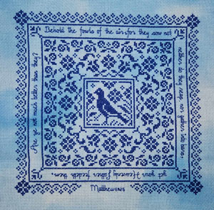 Bird Sampler Stitched by Jane Lecher