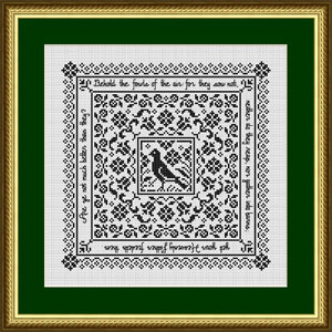 Bird Sampler Matthew 6:26 Bird Sampler Matthew 6:26