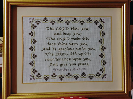 Give You Peace stitched by Carol Okusko