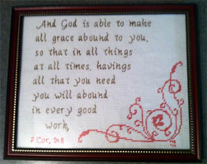 Grace Abounds stitched by Missy Brobst