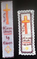 1 cross 3 nails 4 given stitched by Ana Ionesi