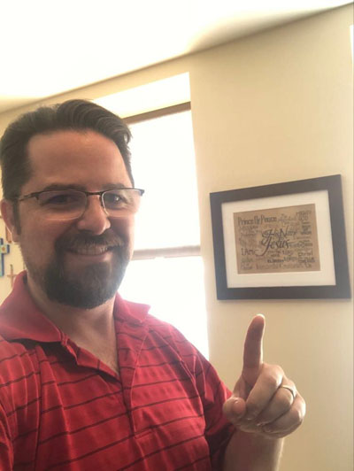 His Name is Jesus Stitched for a Pastor