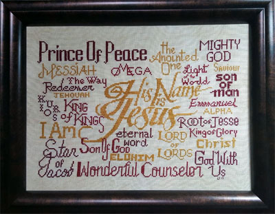 His Name is Jesus stitched by Lisha
