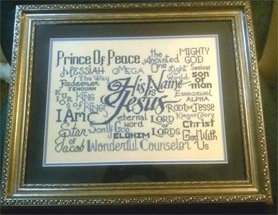 His Name is Jesus Cross Stitch
