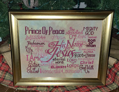 His name is Jesus stitched by Tara Willis