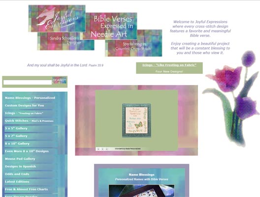 Joyfulexpressions.us Screen Shot Home Page