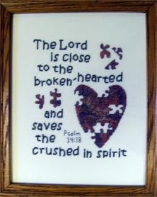 Brokenhearted  -  Psalm 34:18