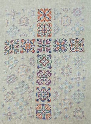 Quaker CROSS stitched on Linen