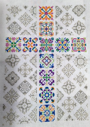 Quaker Cross stitched by Sapphire Handicraft