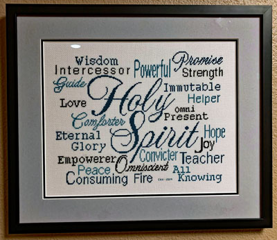 Holy Spirit stitched by Carolyn McGuire