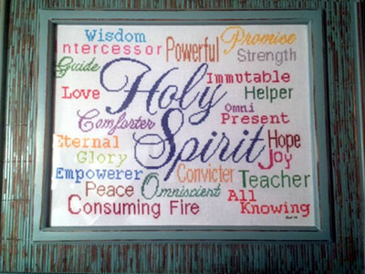 Holy Spirit stitched by Donna Wright