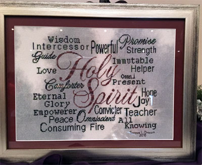 Holy Spirit stitched by Teresa Brown