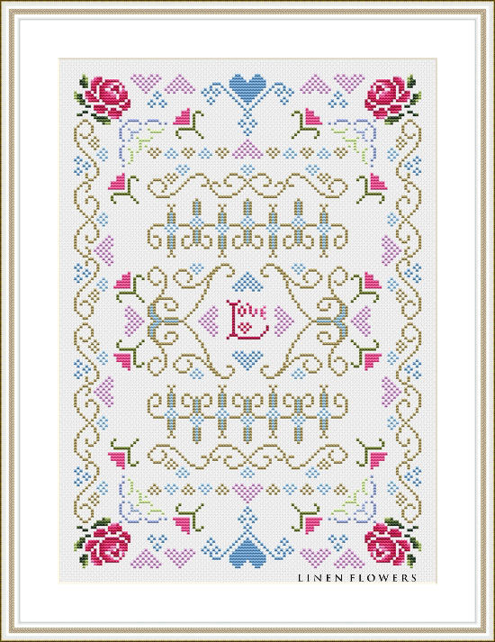 A Quiet Love - Heart Sampler