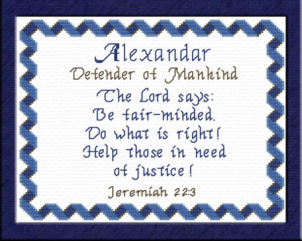 Name Blessings - Alexandar