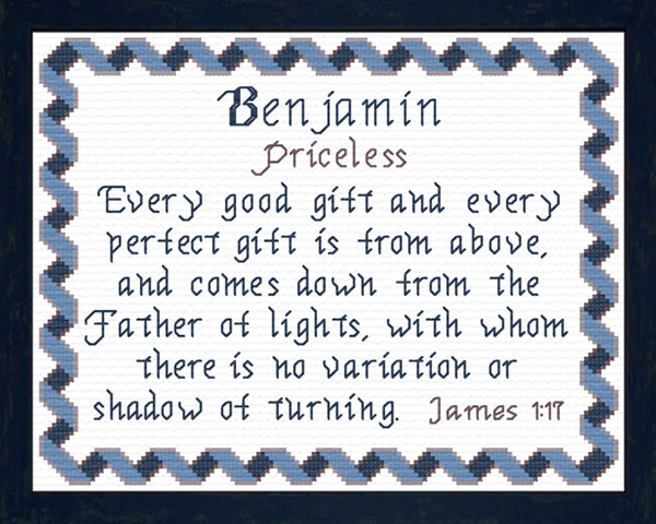 Benjamin 3 Name Blessings Personalized Names with