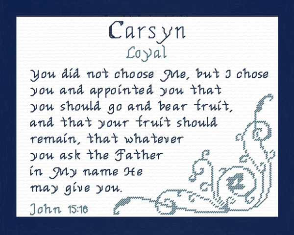 Name Blessings - Carsyn