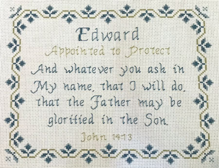 Edward stitched by Trish Estes
