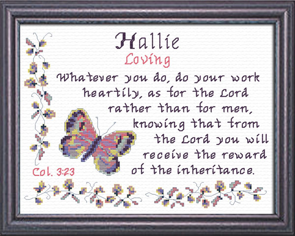 Name Blessings - Hallie