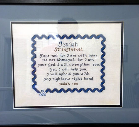 Isaiah stitched by Maribel Olivier