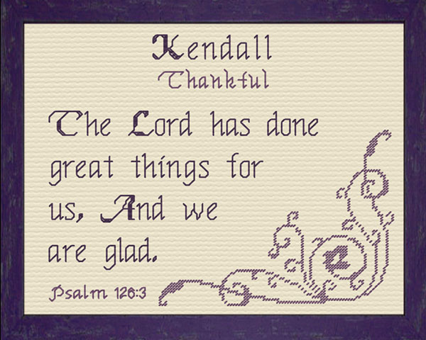Name Blessings - Kendall