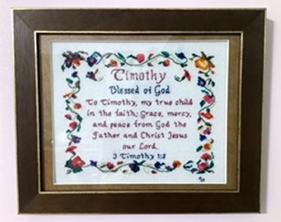 Timothy stitched by Jeanenne Kopff