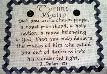 Tyrone stitched by Chris Bishop