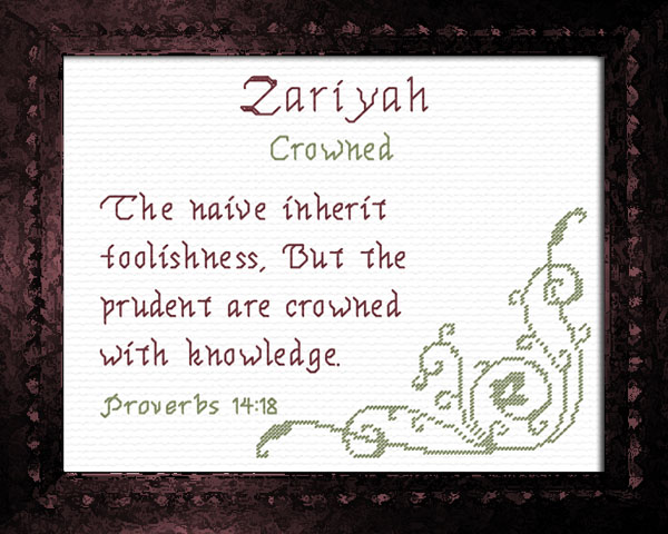Name Blessings - Zariyah